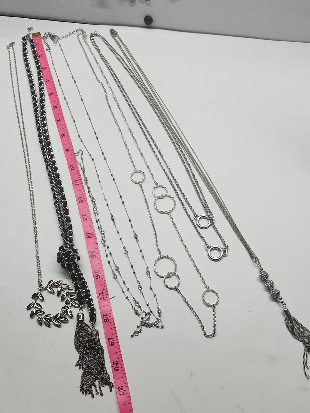 Silver-Tone Long Necklace Bundle
